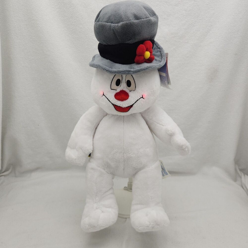 Stuffed Animal Build A Bear 18” FROSTY THE SNOWMAN Plush Light Up Cheeks NEW